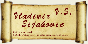 Vladimir Šijaković vizit kartica